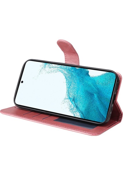Samsung Galaxy A54 Için 5g Pu Deri Cüzdan Şok Geçirmez Telefon Kapağı Kıta Anti Klasik Buzağı Dokusu Telefon Stand Kılıfı Bilek Kayışı (Yurt Dışından) modelleri