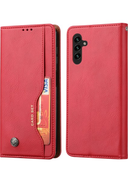 Samsung Galaxy A54 5g Için Pu Deri Kılıf, Dış Kart Yuvası Manyetik Cüzdan Stand Telefon Kapağı (Yurt Dışından)