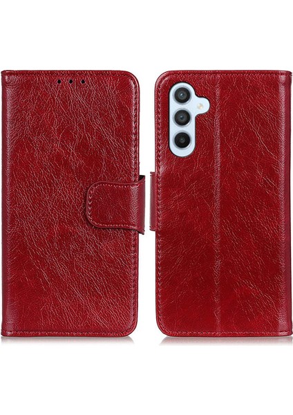 Samsung Galaxy A54 5g Nappa Dokün Için Deri Deri Telefon Kılıfı Görüntüleme Stand Cüzdan Cep Telefonu Kapağı (Yurt Dışından)