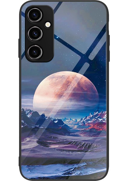 Samsung Galaxy A54 5g Telefon Kapağı Desen Baskı Temperli Cam+Pc+Tpu Telefon Kılıfı (Yurt Dışından)
