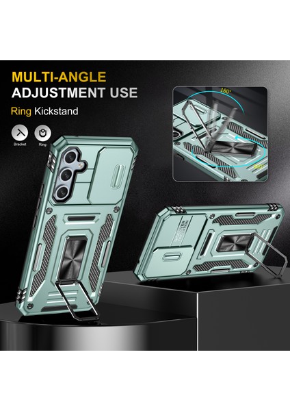 Samsung Galaxy A54 5g Için Zırh Serisi Telefon Kılıfı, Pc + Tpu Şok Geçirmez Telefon Kapağı Kickstand (Yurt Dışından)