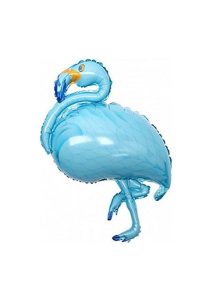 Flamingo Temalı Folyo Balon Mavi