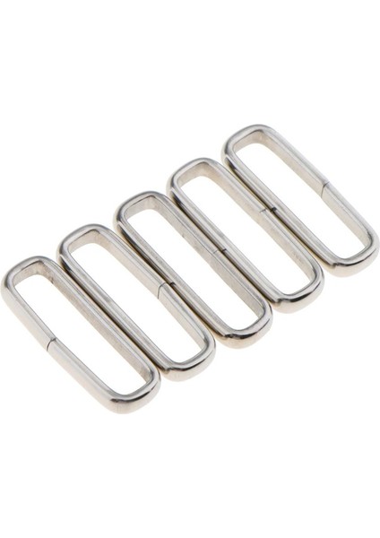 5 Adet Paslanmaz Çelik Izle Kayışı Teslim Kaleci Hoop Loop Toka Tutucu Yüzük 24MM (Yurt Dışından)