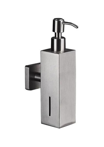 Paslanmaz Çelik Fırçalanmış Nikel Finish Sabun Dağıtıcı Banyo Şampuanı Kutusu Sabun Konteyner Duvara Monte Sabunluk | Sıvı Sabunluk Dispenserler (Kare) (Yurt Dışından)