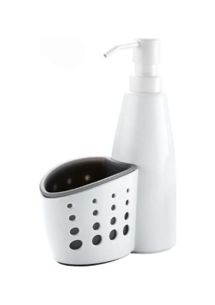 2 In 1 Mutfak Sabunluk Pompası ve Sünger Caddy Organizatör Sıvı Sabunluk Şişesi | Sıvı Sabunluk (Yurt Dışından)