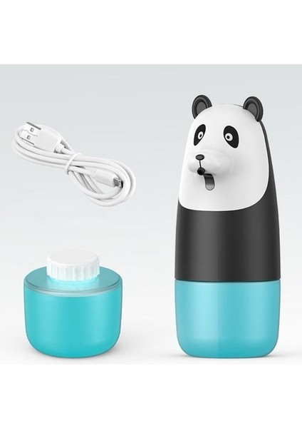 Otomatik Indüksiyon Köpük Dokunuşsuz Sabun Dağıtıcı USB Şarj Edilebilir El Yıkama Panda Karikatür Tipi | Sıvı Sabunluk (Yurt Dışından)