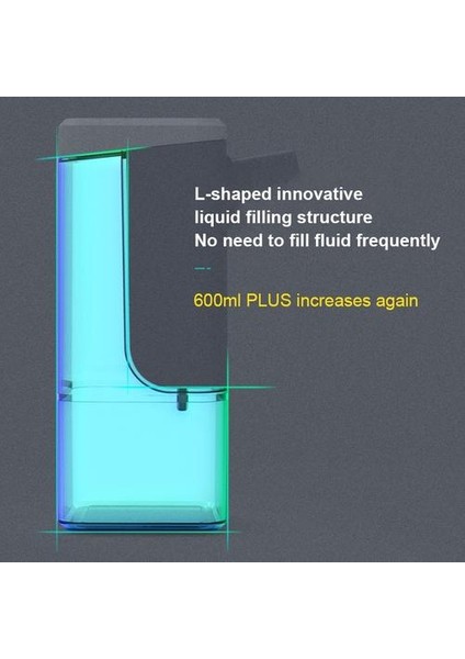 Sabunluk Dokunmamış Otomatik Sıvı Pompa Eller Ücretsiz 600 ml Otomatik El Sabunluk USB / Pil Şarj Duvarı Dağı | Sıvı Sabunluk (Yurt Dışından)