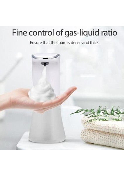 350 ml Otomatik Indüksiyon Sabunluk Ev Mutfak Temizleme Köpük El Yıkama USB Şarj Edilebilir Sabun Püskürtücü | Sıvı Sabunluk (Yurt Dışından)