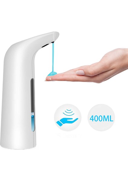 Otomatik Sabunluk, Dokunuşsuz Sabun Dağıtıcı 400 ml Sıvı Eller Serbest Kızılötesi Sensör Elektrikli Otomatik Sabunluk | Sıvı Sabunluk (Yurt Dışından)