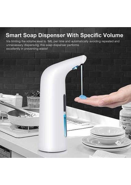 Otomatik Sabunluk, Dokunuşsuz Sabun Dağıtıcı 400 ml Sıvı Eller Serbest Kızılötesi Sensör Elektrikli Otomatik Sabunluk | Sıvı Sabunluk (Yurt Dışından) indirimleri