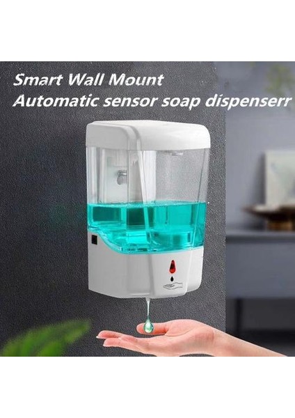 700 ml Otomatik Sıvı Sabunluk Pil Powered Kamu Akıllı Sensör El Yıkama Mutfak Banyo Aksesuarları Seti | Sıvı Sabunluk (Yurt Dışından)