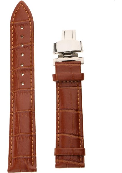 Hızlı Yayın Deri Watch Band Askı Kelebek Dağıtım Toka Toka Kahverengi 20MM (Yurt Dışından) fiyatları