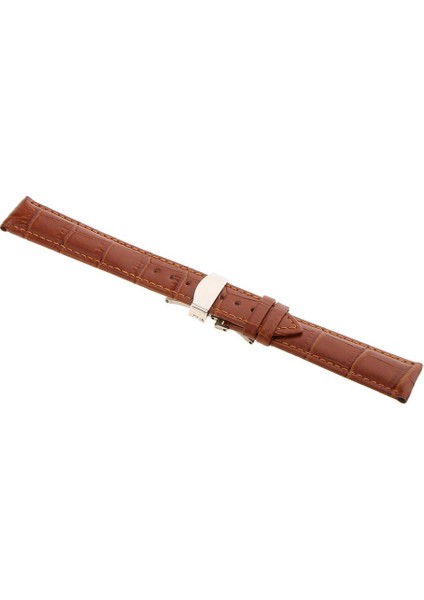 Hızlı Yayın Deri Watch Band Askı Kelebek Dağıtım Toka Toka Kahverengi 20MM (Yurt Dışından) modelleri