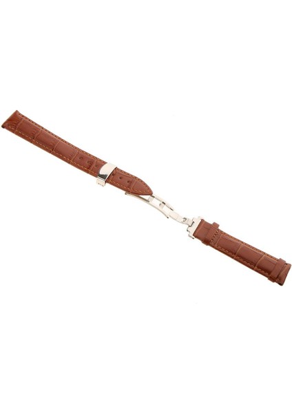 Hızlı Yayın Deri Watch Band Askı Kelebek Dağıtım Toka Toka Kahverengi 20MM (Yurt Dışından) indirimleri