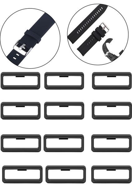 Raptiye Yüzükler Huami Huawei Garmin Saatler Için Uyar Saatler Tutucu Kaleci Siyah 22X7X6MM Iç (Yurt Dışından) indirimleri