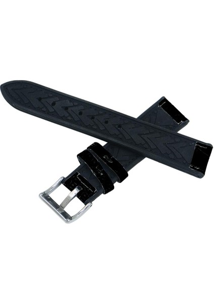 Su Geçirmez Silikon Izle Bantları Deri Yüzey Izle Sapanlar Yedek SIYAH-22MM (Yurt Dışından) modelleri