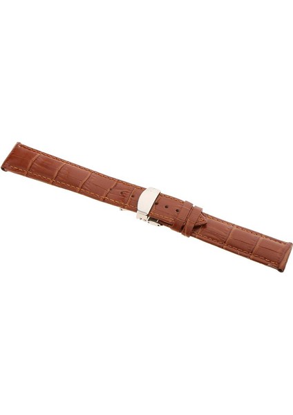 Hızlı Yayın Deri Watch Band Askı Kelebek Dağıtım Toka Toka Kahverengi 22MM (Yurt Dışından) modelleri