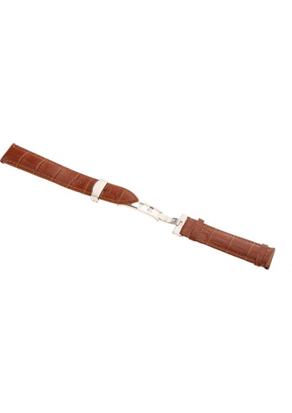 Hızlı Yayın Deri Watch Band Askı Kelebek Dağıtım Toka Toka Kahverengi 22MM (Yurt Dışından) indirimleri