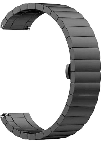 20MM / 22MM Paslanmaz Çelik Bilek Watch Band Askı Yedek Hızlı Yayın 20MM Siyah (Yurt Dışından)