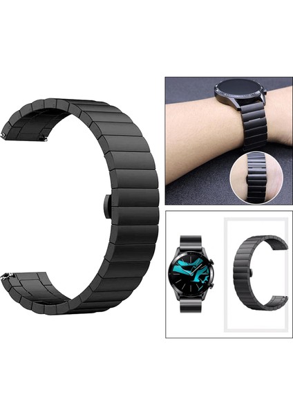 20MM / 22MM Paslanmaz Çelik Bilek Watch Band Askı Yedek Hızlı Yayın 20MM Siyah (Yurt Dışından) indirimleri