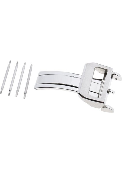 18 / Paslanmaz Çelik Push Katlanır Dağıtım Toka Watch Band Askı Toka 20MM (Yurt Dışından)