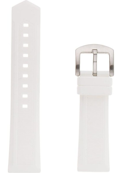 Yumuşak Ithal Silikon Kauçuk Paslanmaz Çelik Toka 19-22MM Erkekler - Gümüş (Yurt Dışından)