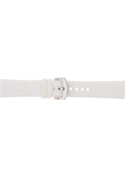 Yumuşak Ithal Silikon Kauçuk Paslanmaz Çelik Toka 19-22MM Erkekler - Gümüş (Yurt Dışından)
