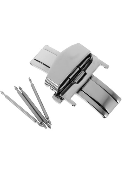 Lüks Kelebek Dağıtım Bilek Izle Bantları Metal Katlama Toka Toka Kayışı 20MM (Yurt Dışından)