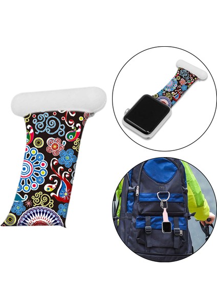 Yedek Hemşireler Broş Pin Silikon Bilek Bandı Bilezik Iwatch 6 C 42 Veya 44MM Için Uyar (Yurt Dışından) modelleri