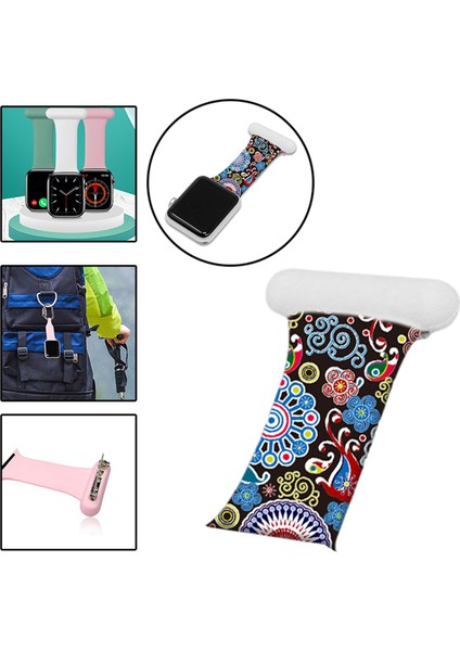 Yedek Hemşireler Broş Pin Silikon Bilek Bandı Bilezik Iwatch 6 C 42 Veya 44MM Için Uyar (Yurt Dışından) indirimleri