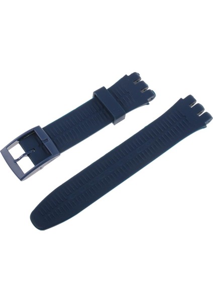 Silikon Izle Bantları 19MM Kauçuk Saat Kayışı Su Geçirmez Bileklik Yedek Gri Mavi (Yurt Dışından)