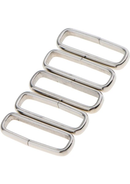 5 Adet Gümüş Paslanmaz Çelik Yüzük Naylon Watch Band Askı Döngü Hoop Kemer Toka 20MM (Yurt Dışından)