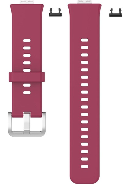 Yumuşak Silikon Watch Band Huawei Izle Fit TIA-B09 TIA-B19 Şarap Kırmızı (Yurt Dışından) indirimleri