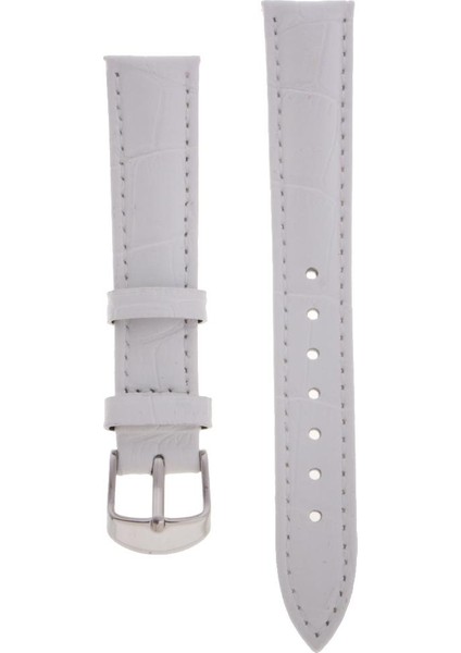 Deri Yastıklı Yedek Watch Band ile Iyi Cilalı Gümüş Toka 16MM Beyaz (Yurt Dışından) fiyatları
