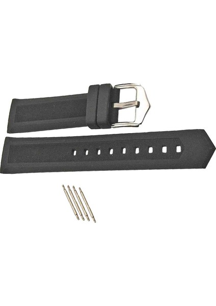 Ithalat Silikon Kauçuk Izle Kayış Band Dağıtım Toka Su Geçirmez 21MM (Yurt Dışından)