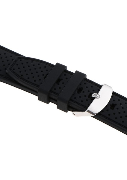 Büyüleyici Unisex Silikon Kordonlu Band Paslanmaz Çelik Toka Siyah 22MM (Yurt Dışından) modelleri