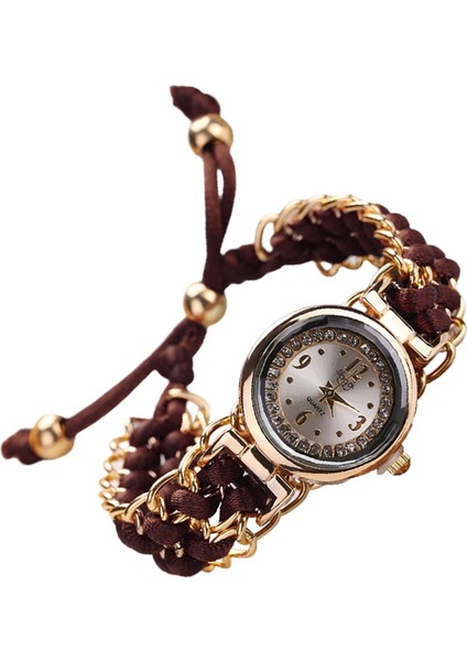 Lady Quartz Izle Lüks Kayış Takılar Gündelik Izle Kadın Analog Bilek Izle Koyu Kahverengi (Yurt Dışından)