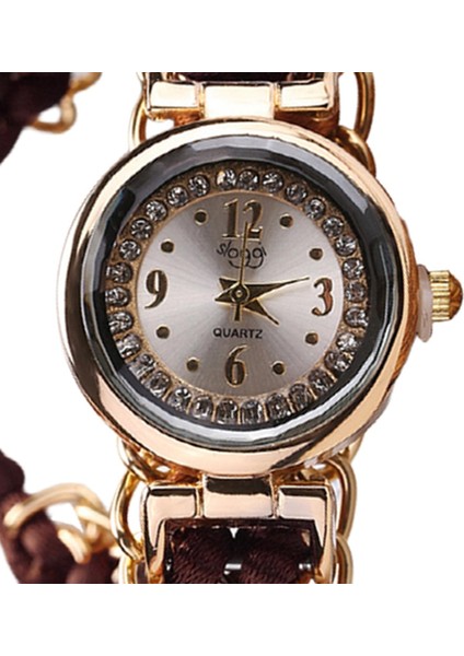 Lady Quartz Izle Lüks Kayış Takılar Gündelik Izle Kadın Analog Bilek Izle Koyu Kahverengi (Yurt Dışından) fırsatları