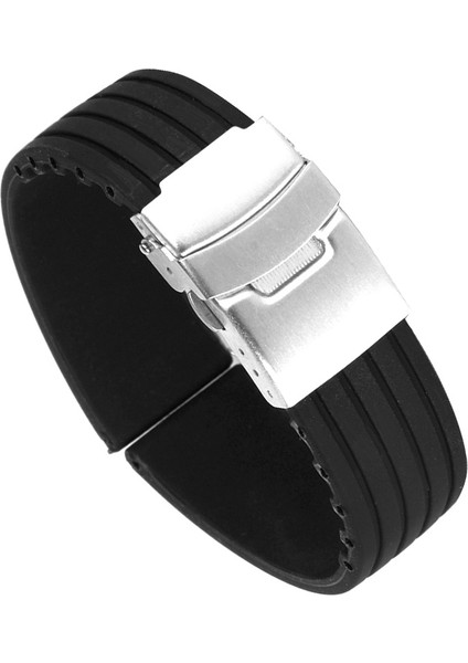 Silikon Kauçuk Izle Kayış Band Dağıtım Toka 20MM Kordonlu Saati Değiştirin (Yurt Dışından)