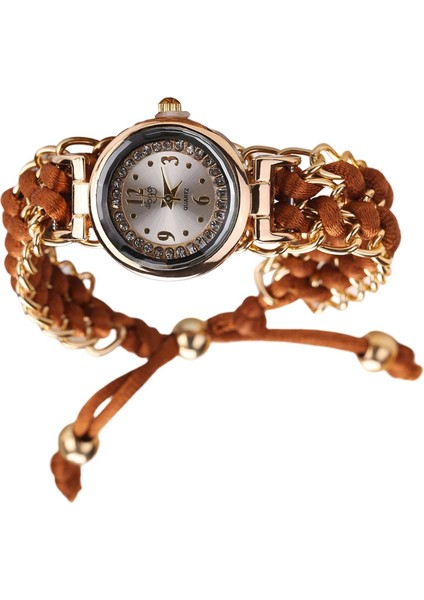 Lady Quartz Izle Lüks Kayış Takılar Gündelik Izle Kadın Analog Bilek Saat Kahverengi (Yurt Dışından) modelleri