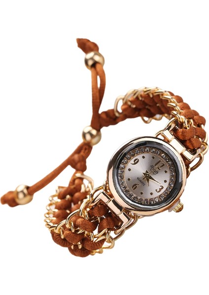 Lady Quartz Izle Lüks Kayış Takılar Gündelik Izle Kadın Analog Bilek Saat Kahverengi (Yurt Dışından) indirimleri