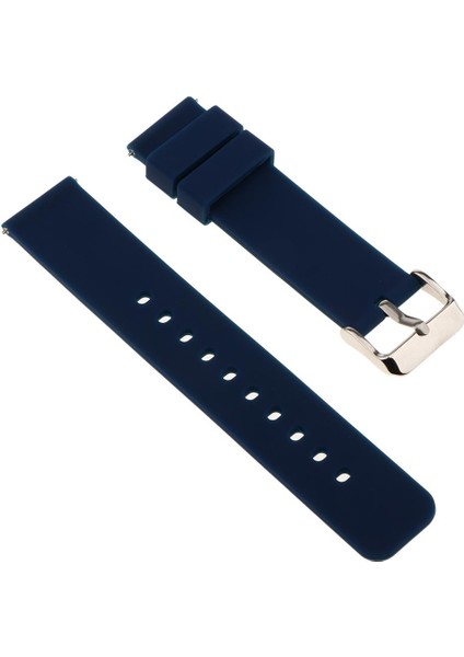 20MM Yedek Kat Kauçuk Silikon Izle Kayış Band Su Geçirmez Spor Ordusu Donanma Mavi (Yurt Dışından)