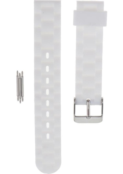 Silikon Su Geçirmez Dalış Spor Saati Kayış Dağıtım Toka Beyaz (Yurt Dışından) fiyatları