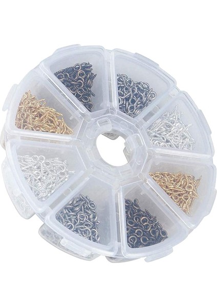 800 Parça Küçük Vida Pimleri Kanca Kuşgözü Pegs Takı Bulguları 4X10MM (Yurt Dışından)