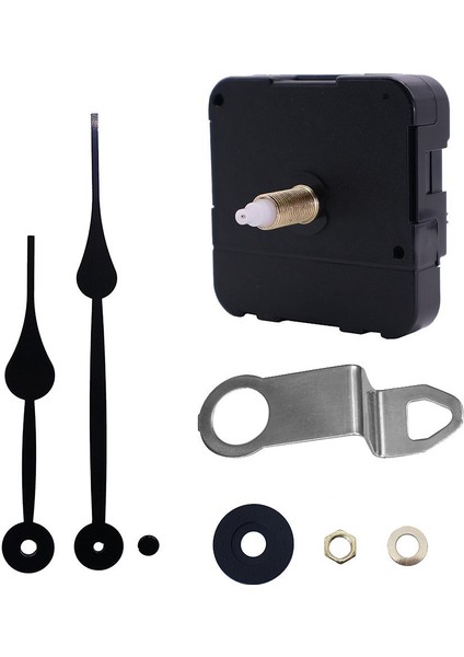 HR1688 Kuvars Duvar Saati Hareketi Mekanizması Dıy Yedek Parça Set Siyah (Yurt Dışından)