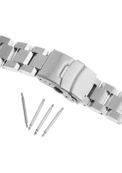 Watch Band Gümüş Paslanmaz Çelik Kayış 18 20 22 24MM Metal Bilek Bilezik 22MM (Yurt Dışından) indirimleri