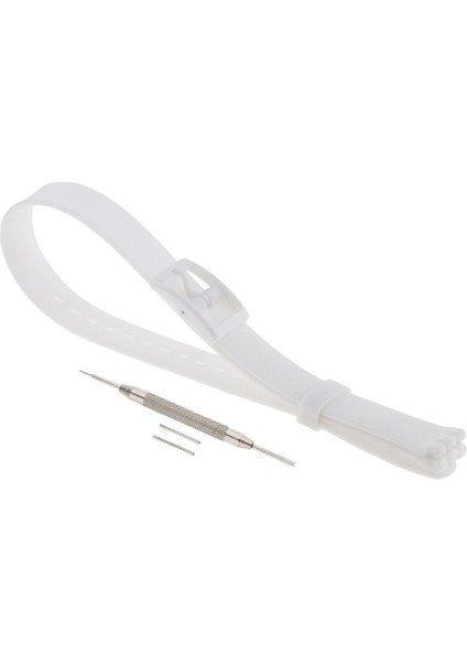 Kauçuk Kayış Band Kol Saati Için 12MM Renk Seçimi Bar Aracı Kiti ile Beyaz (Yurt Dışından)