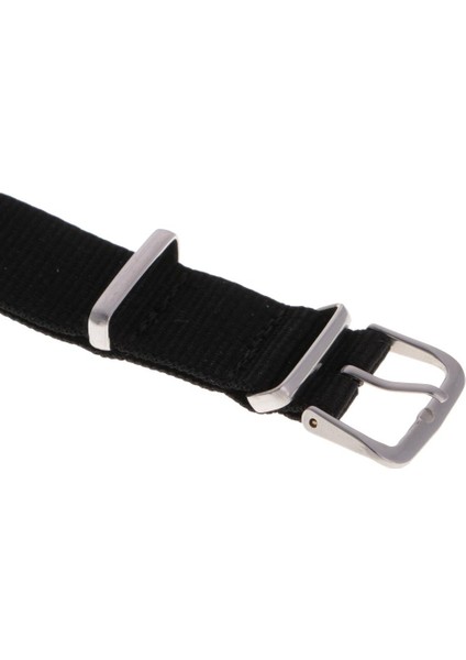 18/20/22 mm Naylon Bilek Watch Band Askı Izle Metal Çelik Toka Siyah 22MM (Yurt Dışından) fırsatları