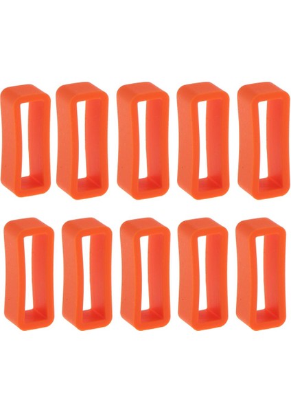 Set 10 Adet Silikon Raptiye Halka Güvenlik Döngü 20MM Watch Band Portakal Için (Yurt Dışından) fiyatları