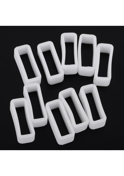 10 Paket Silikon Izle Bant Döngüler Izle Kayışı Tutucu Tutucu Beyaz 22MM (Yurt Dışından) fiyatları